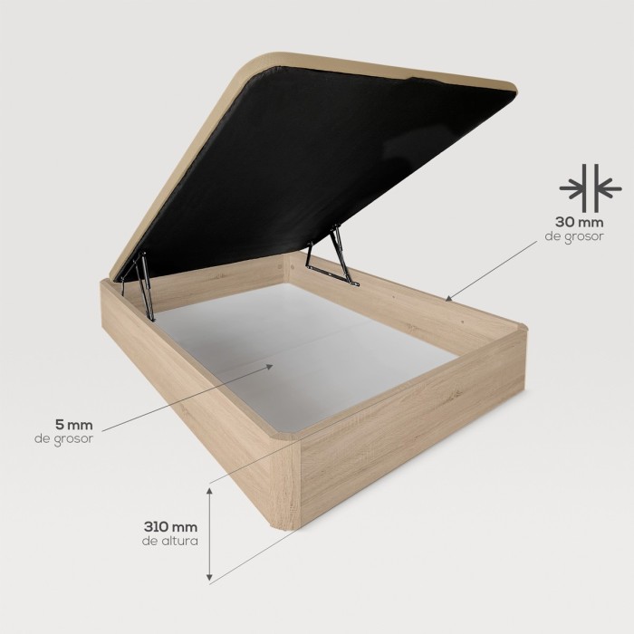 Colchón Celliant + Canapé de Madera Extra Reforzado