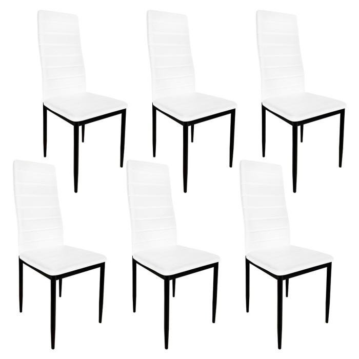Pack de Mesa comedor + 6 Sillas Tapizadas en Polipiel| Salón Pack de Mesa comedor + 6 Sillas Tapizadas en Polipiel| Salón
