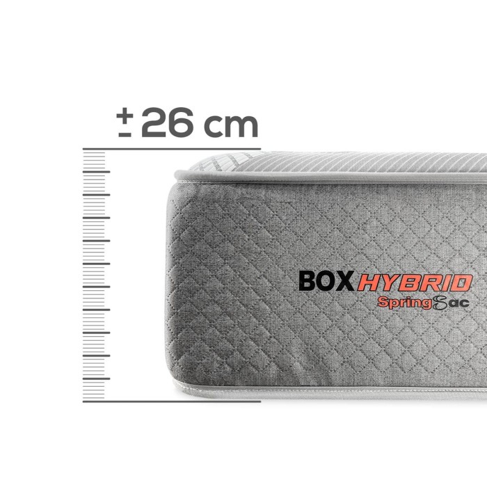 Colchón Hibrido Box Hybrid Muelles Ensacados + Viscoelástica - Barcelona Confort Colchón Hibrido Box Hybrid Muelles Ensacados + Viscoelástica - Barcelona Confort