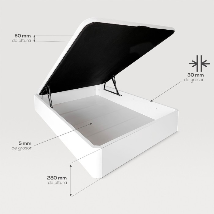 Pack Colchón Viscoelástico Viscotec Reversible + Canapé Madera Reforzado XL Pack Colchón Viscoelástico Viscotec Reversible + Canapé Madera Reforzado XL