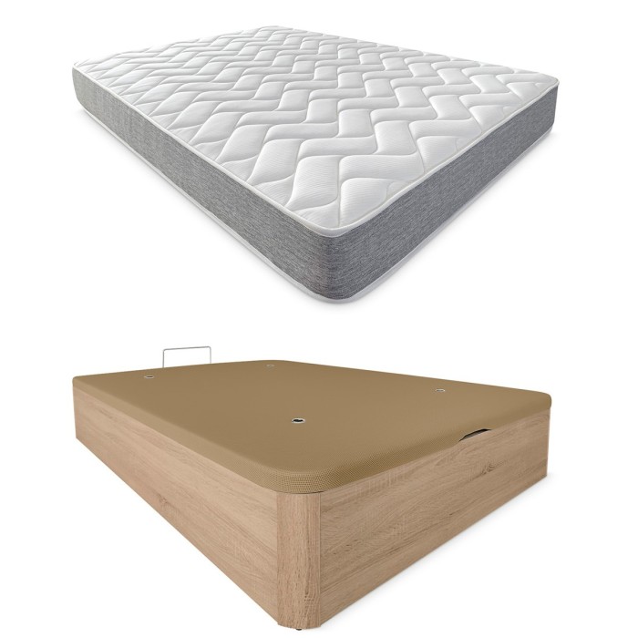 Pack Colchón Viscoelástico Viscotec Reversible + Canapé Madera Reforzado XL Pack Colchón Viscoelástico Viscotec Reversible + Canapé Madera Reforzado XL