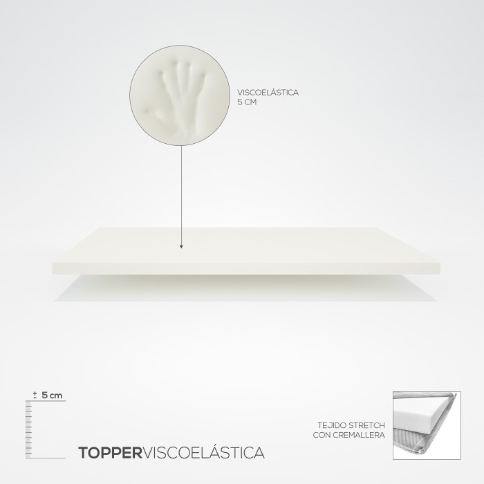 Topper viscoelàstic 5cm - Comprar Toppers Barats Online Topper viscoelàstic 5cm - Comprar Toppers Barats Online