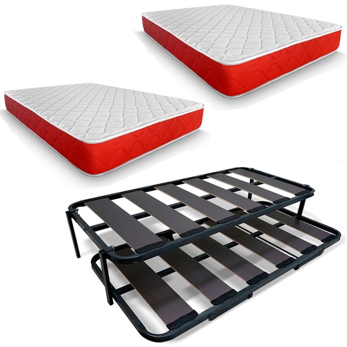 Pack Somier Niu + 2 Matalassos Viscoelàstic Lite Viscogel | Barcelona Confort Pack Somier Niu + 2 Matalassos Viscoelàstic Lite Viscogel | Barcelona Confort