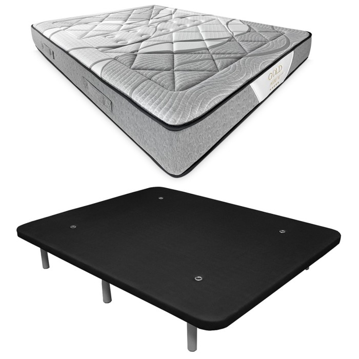 Matalàs Viscoelàstic Gold Premium + Base Entapissada 3D Reforçada Matalàs Viscoelàstic Gold Premium + Base Entapissada 3D Reforçada